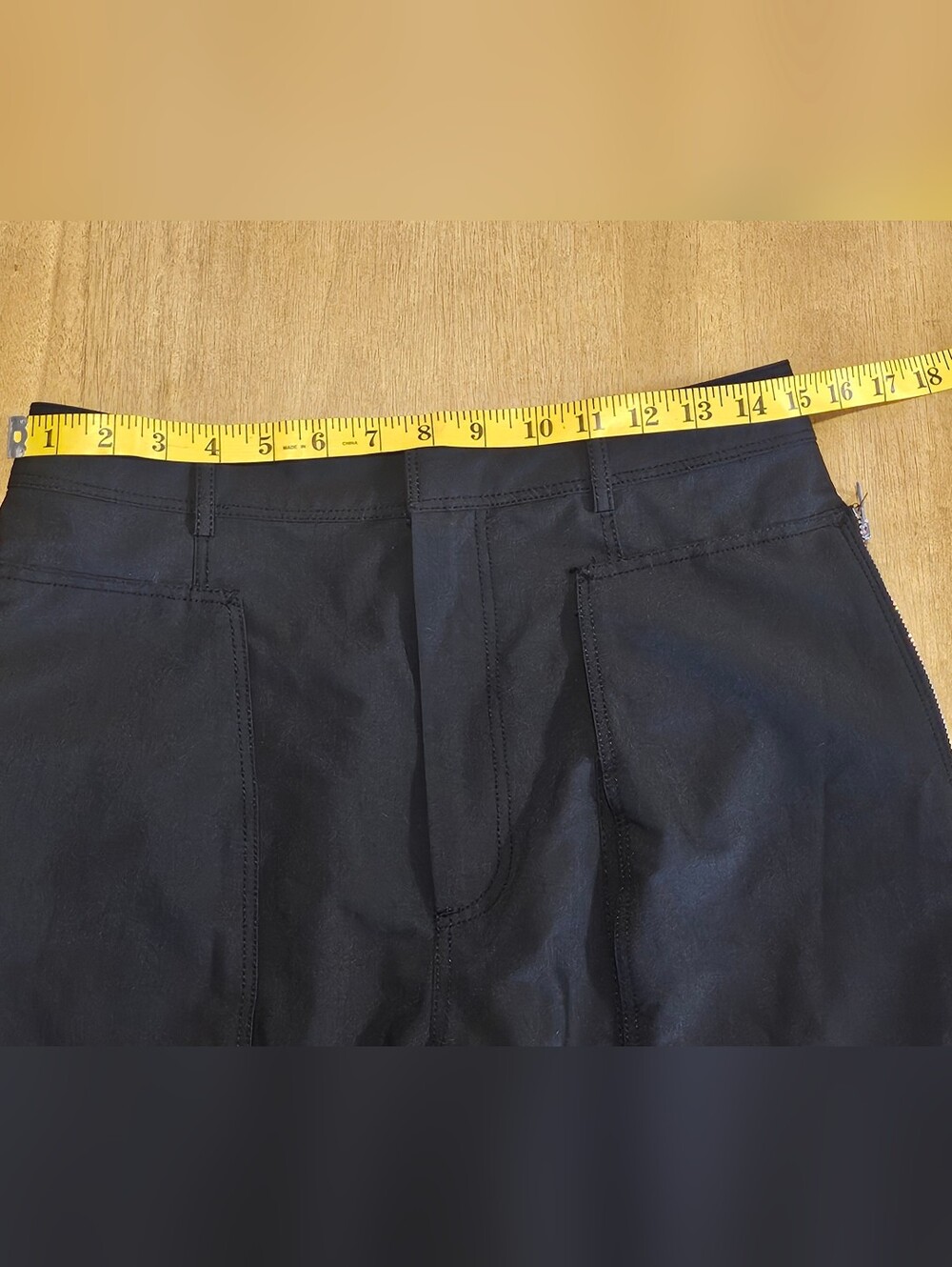 Zara Navy Cargo Wide Leg Pants Size M | High Rise Utility Trousers | 31" Inseam - Picture 9 of 11